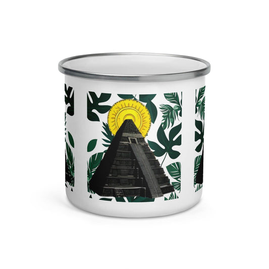 Bring Joy to Your Camping Trip with an Aztec Sun Pyramid Camp Mug - Dhalfashionistt