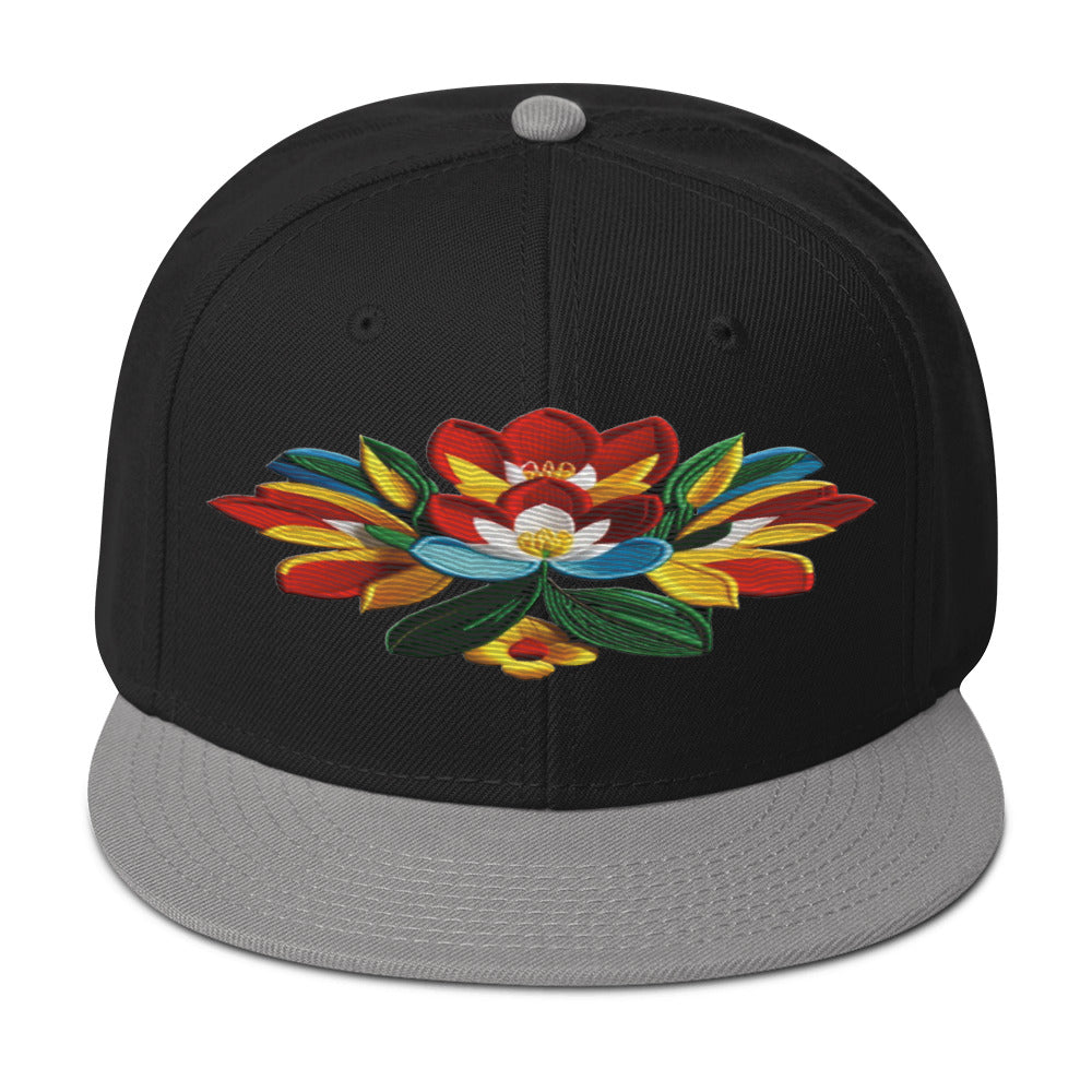 Captivating Realistic Flower Altarpiece Snapback Hat: Elevate Your Style - Dhalfashionistt