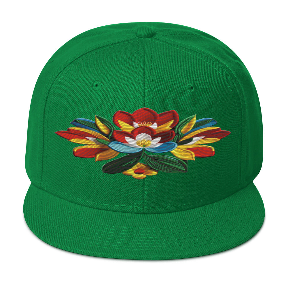 Captivating Realistic Flower Altarpiece Snapback Hat: Elevate Your Style - Dhalfashionistt