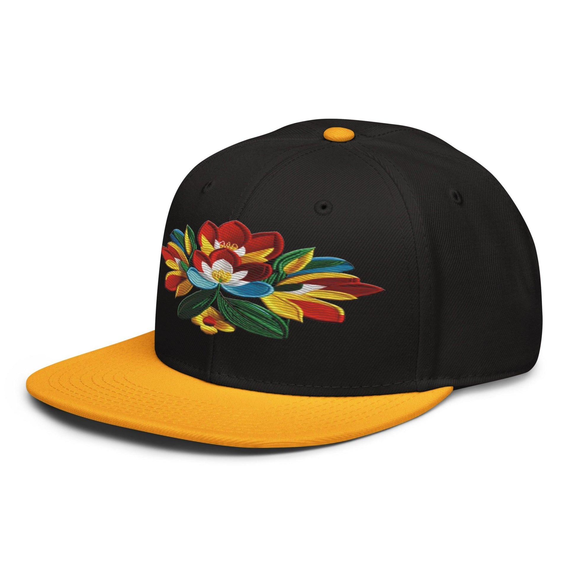 Captivating Realistic Flower Altarpiece Snapback Hat: Elevate Your Style - Dhalfashionistt