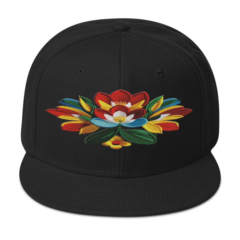 Captivating Realistic Flower Altarpiece Snapback Hat: Elevate Your Style - Dhalfashionistt