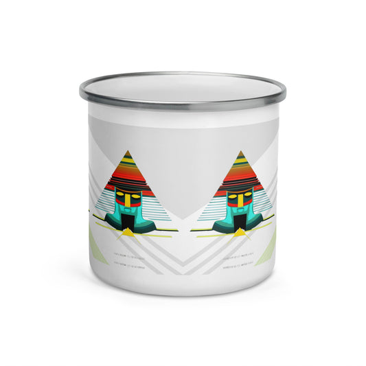 Colorful Aztec Sun Pyramid Camp Mug for Outdoor Enthusiasts - Dhalfashionistt