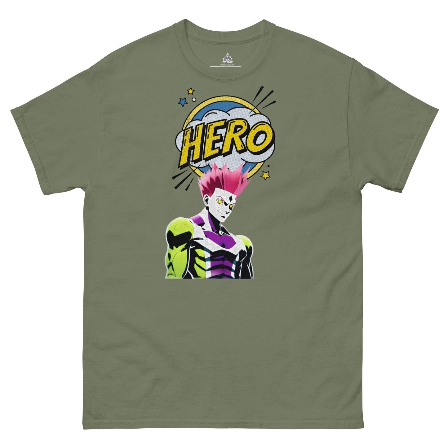 Dhalfashionistt Comic Art Guardian Heroes Tee| Gift for Him Superhero Shirt Action Hero Art Comic Lovers Art Lovers Comic Art Comic Characters Comic Design Comic Quotes Gift for Him Great Hero Guardian Heroes Hero Academy Hero Quotes Men's Classic Tee My Hero Academia oversized shirt Streetwear Fashion Superhero Free Text