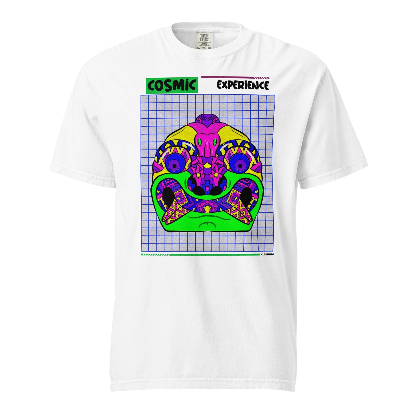 Dhalfashionistt Cosmic Experience Graphic Tee | Comfort Colors Shirt  |  Peruvian Art Lovers Ancient Peruvian Art Archeology Apparel Art Lovers Apparel Art Lovers Gift Art Lovers Shirt Art Quotes Art Quotes Shirt Art-inspired Clothing Comfort Colors Shirt Cosmic Experience Cultures Shirt Cultures tee Gift for Him Graphic Tee History Gift Men's Clothing Neon Mask Shirt Online Shopping USA oversized shirt Psychedelic Shirt Travel Shirt Free Text