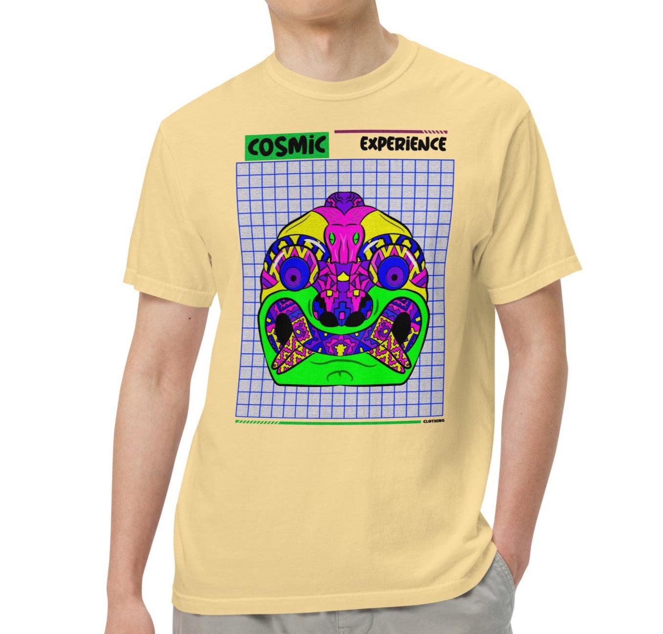 Dhalfashionistt Cosmic Experience Graphic Tee | Comfort Colors Shirt  |  Peruvian Art Lovers Ancient Peruvian Art Archeology Apparel Art Lovers Apparel Art Lovers Gift Art Lovers Shirt Art Quotes Art Quotes Shirt Art-inspired Clothing Comfort Colors Shirt Cosmic Experience Cultures Shirt Cultures tee Gift for Him Graphic Tee History Gift Men's Clothing Neon Mask Shirt Online Shopping USA oversized shirt Psychedelic Shirt Travel Shirt Free Text