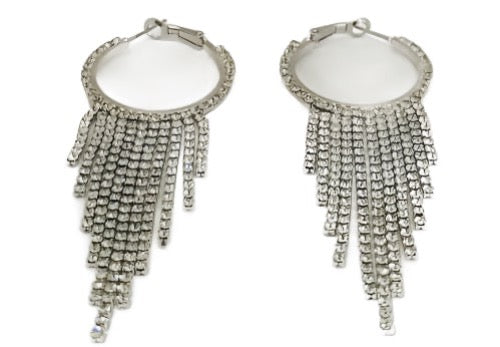 Crystal Embellished Earrings | Handmade Tassel Earrings - Dhalfashionistt