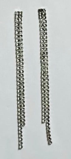 Crystal Long Tassel Drop Earrings | Affordable Statement Jewelry. - Dhalfashionistt