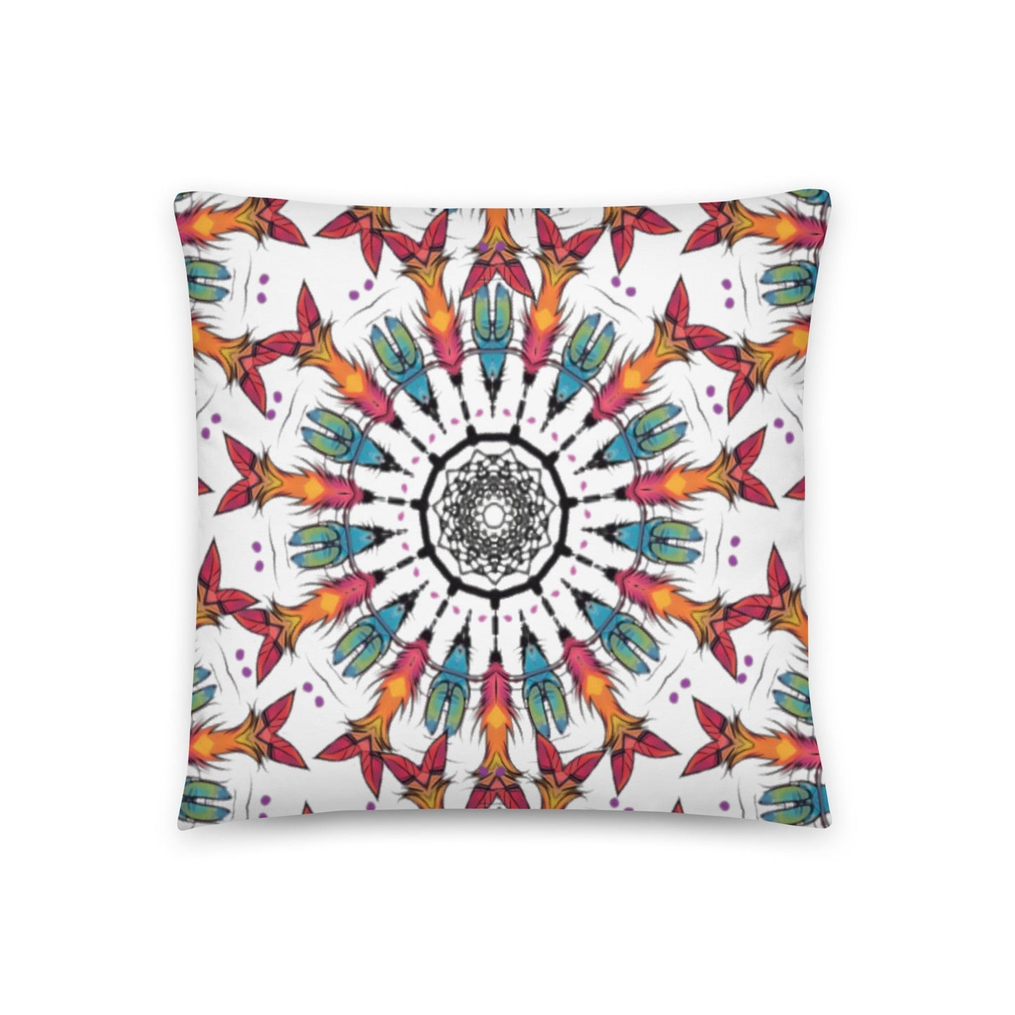 Distinctive Feather Print Pillow | Bohemian Home Decor - Dhalfashionistt