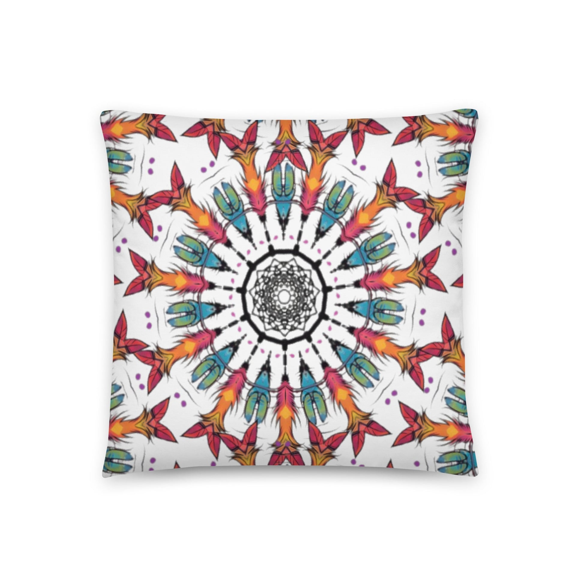 Distinctive Feather Print Pillow | Bohemian Home Decor - Dhalfashionistt