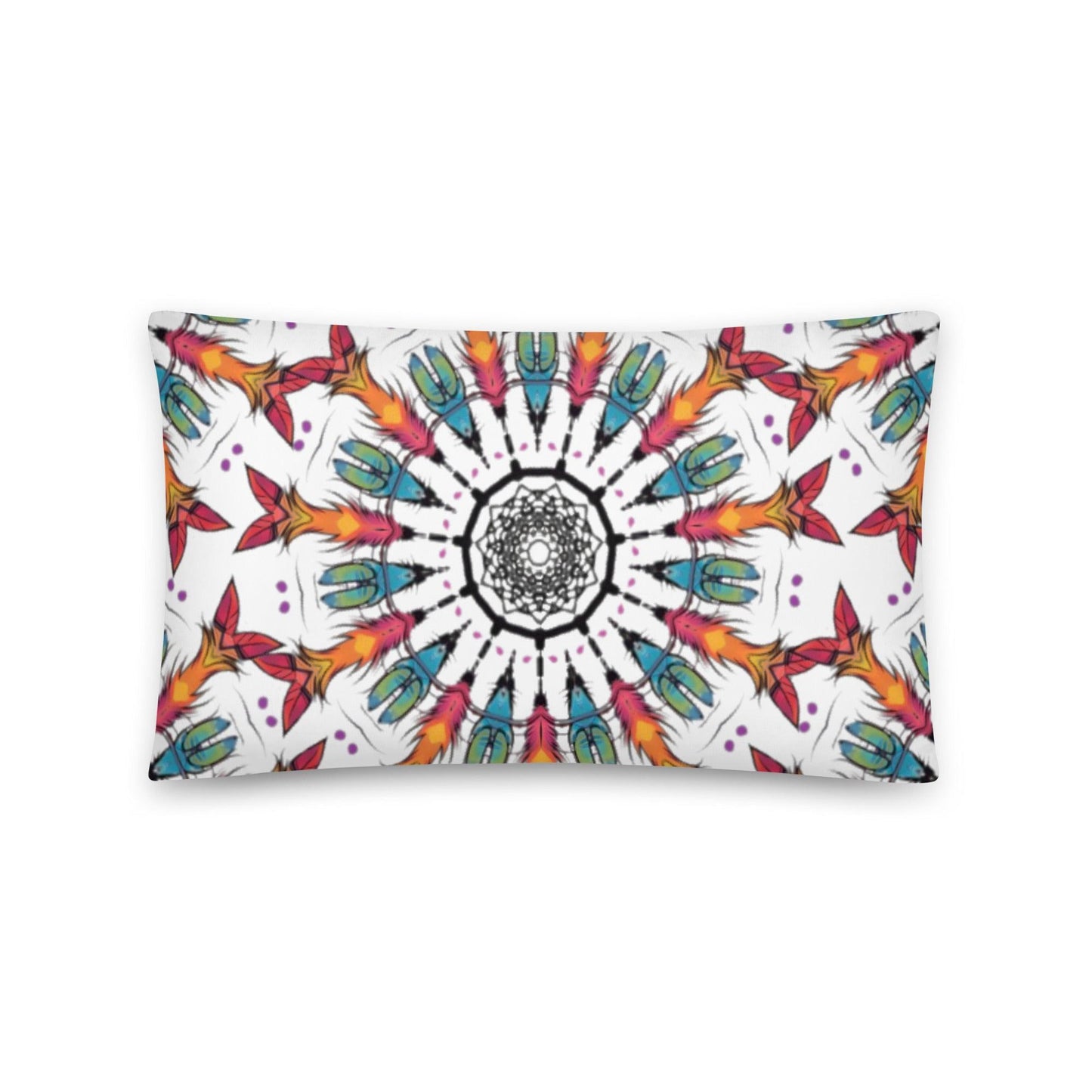 Distinctive Feather Print Pillow | Bohemian Home Decor - Dhalfashionistt