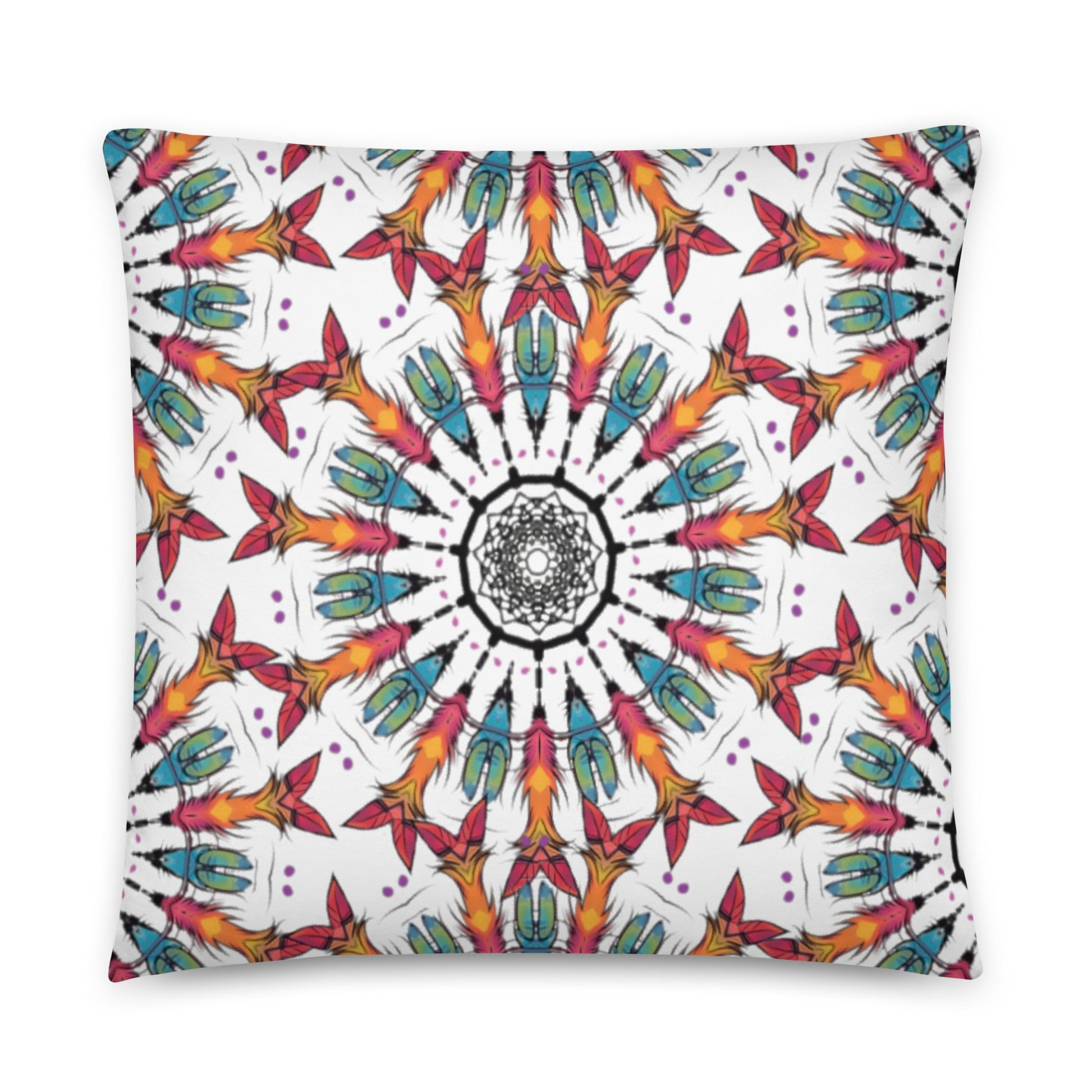 Distinctive Feather Print Pillow | Bohemian Home Decor - Dhalfashionistt