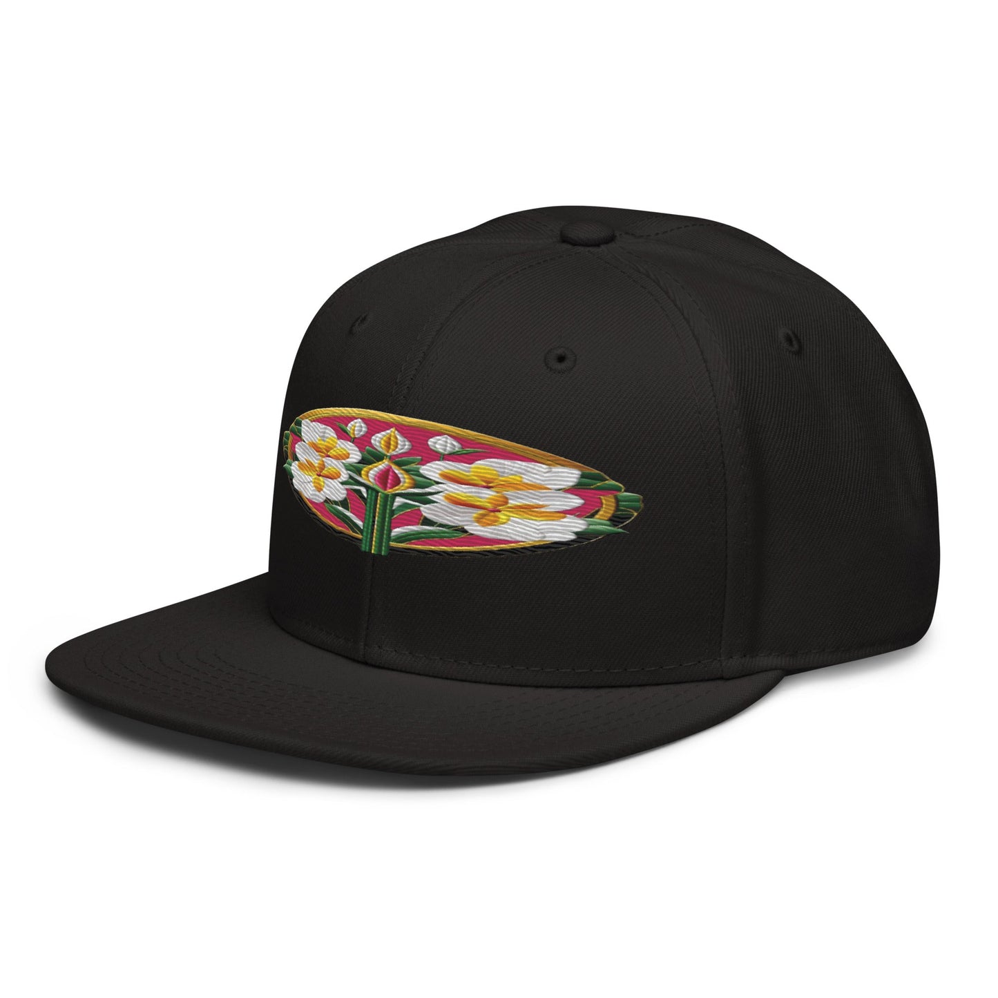 Embrace Nature's Beauty with the Realistic Flower Altarpiece Snapback Hat - Dhalfashionistt