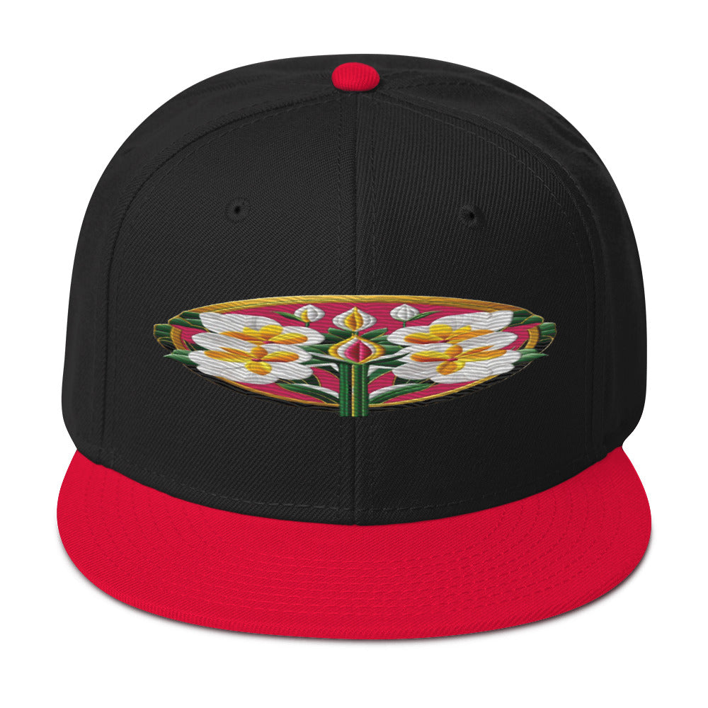 Embrace Nature's Beauty with the Realistic Flower Altarpiece Snapback Hat - Dhalfashionistt