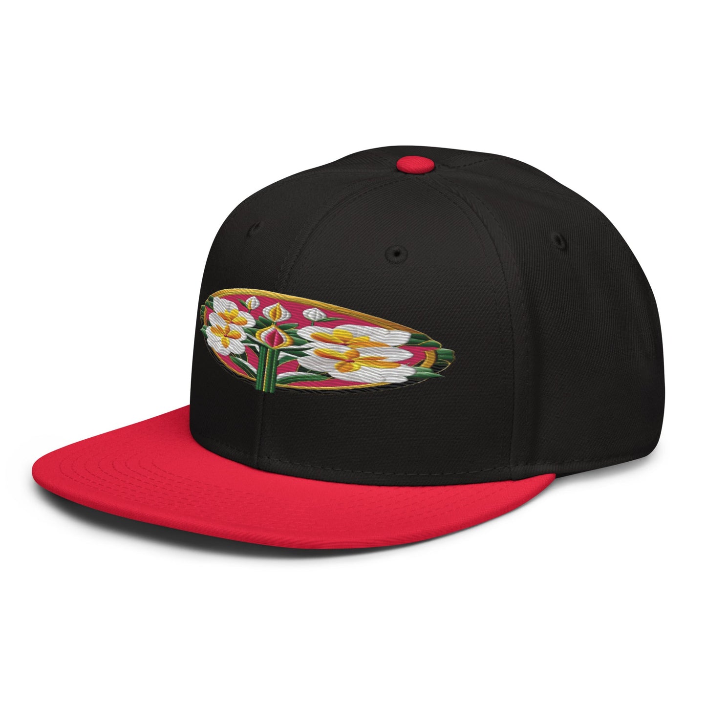 Embrace Nature's Beauty with the Realistic Flower Altarpiece Snapback Hat - Dhalfashionistt