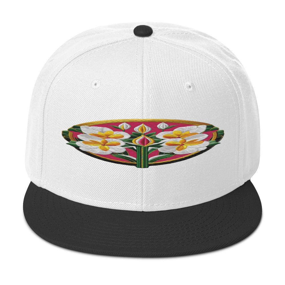 Embrace Nature's Beauty with the Realistic Flower Altarpiece Snapback Hat - Dhalfashionistt