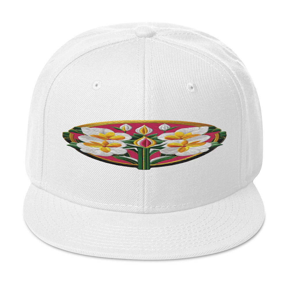 Embrace Nature's Beauty with the Realistic Flower Altarpiece Snapback Hat - Dhalfashionistt