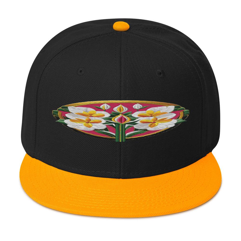 Embrace Nature's Beauty with the Realistic Flower Altarpiece Snapback Hat - Dhalfashionistt