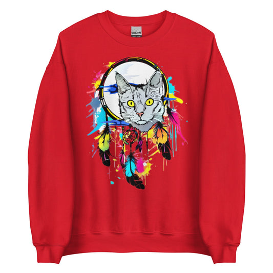 Exclusive cat dream catcher Unisex Sweatshirt | Nature Lover's Gift - Dhalfashionistt