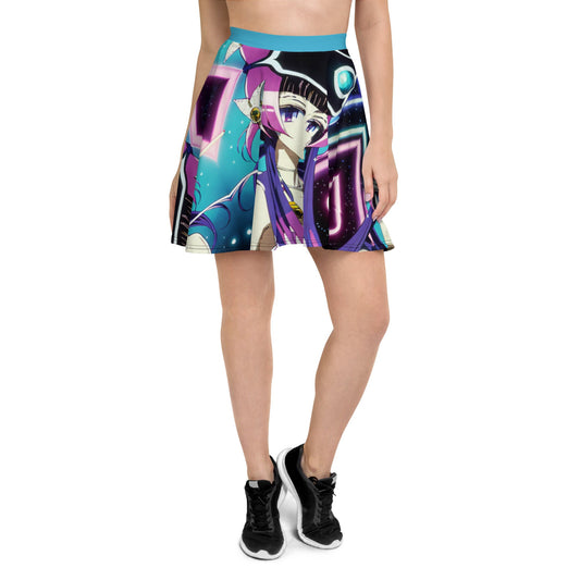 Face Manga Skater Skirt | Comfort Colors | Gift for Her | Japanese Art - Dhalfashionistt