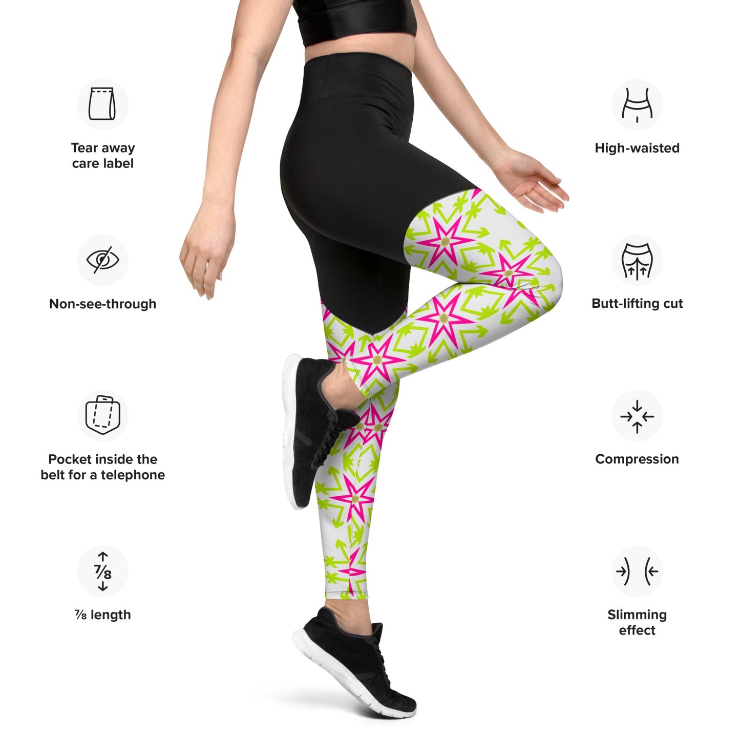 Fashionable Stars Sports Leggings | Fitness Goals | Comfy Yoga Wear - Dhalfashionistt