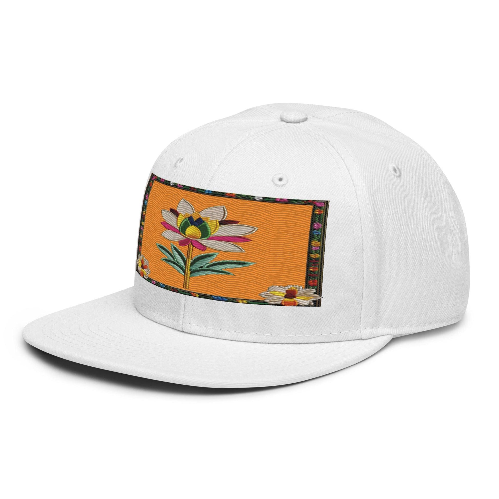 Floral Chic: Realistic Flower Altarpiece Snapback Hat for Effortlessly Stylish Looks - Dhalfashionistt