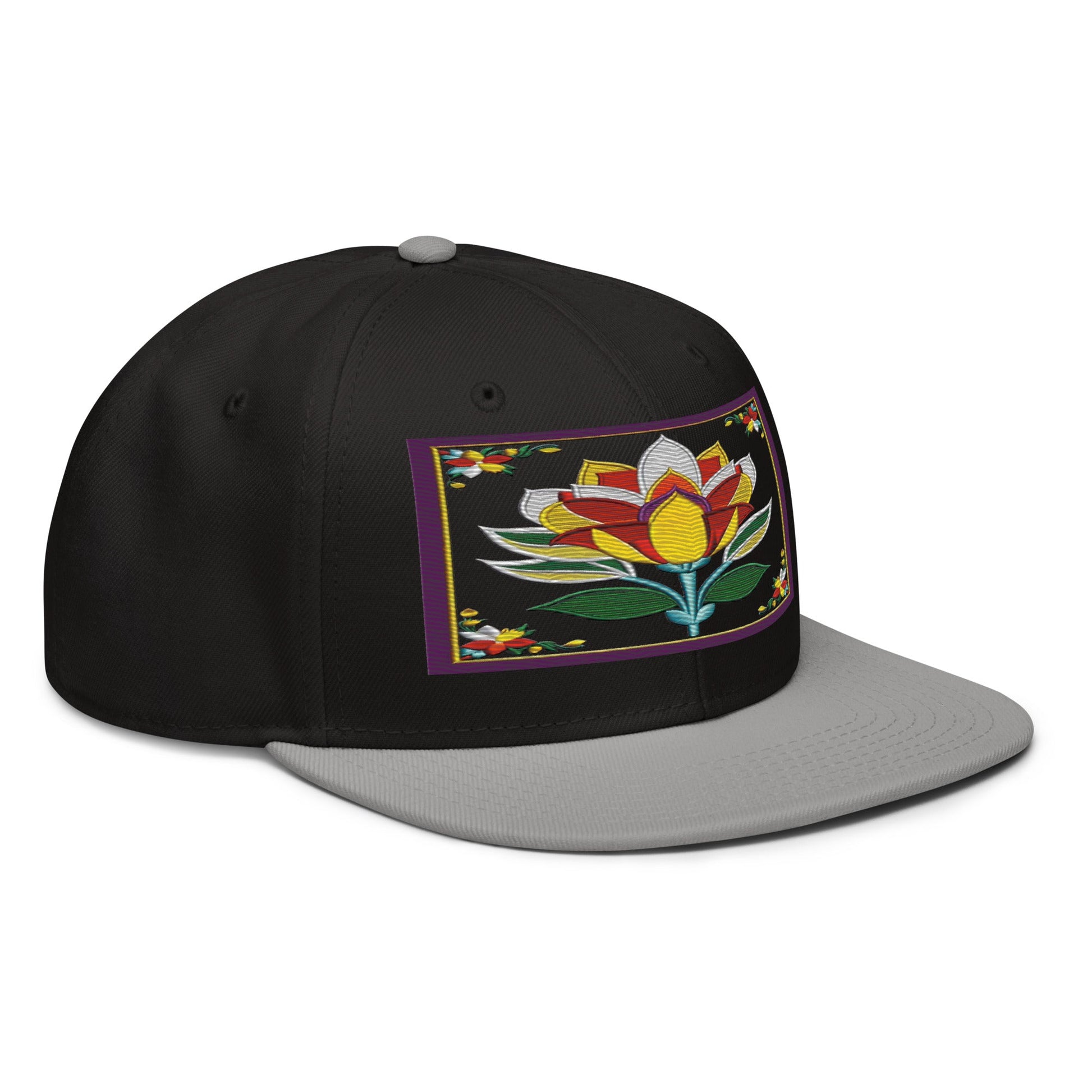 Flower Power: Stand Out with the Realistic Flower Altarpiece Snapback Hat - Dhalfashionistt