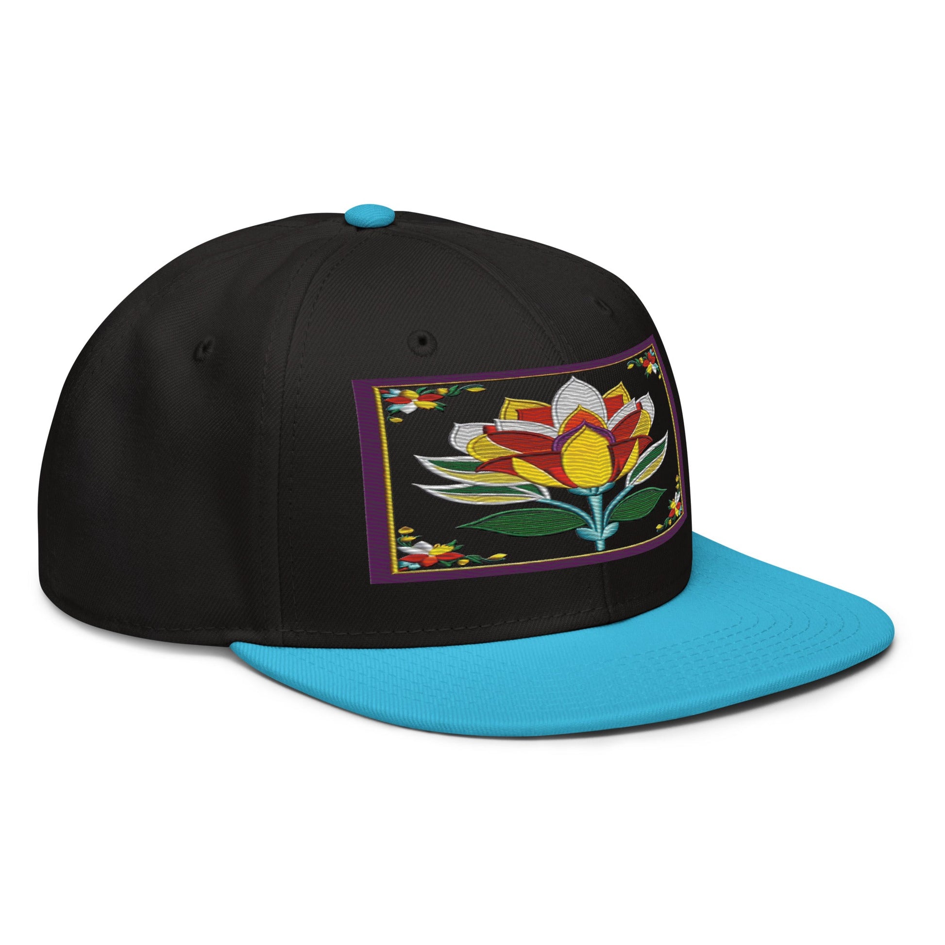 Flower Power: Stand Out with the Realistic Flower Altarpiece Snapback Hat - Dhalfashionistt