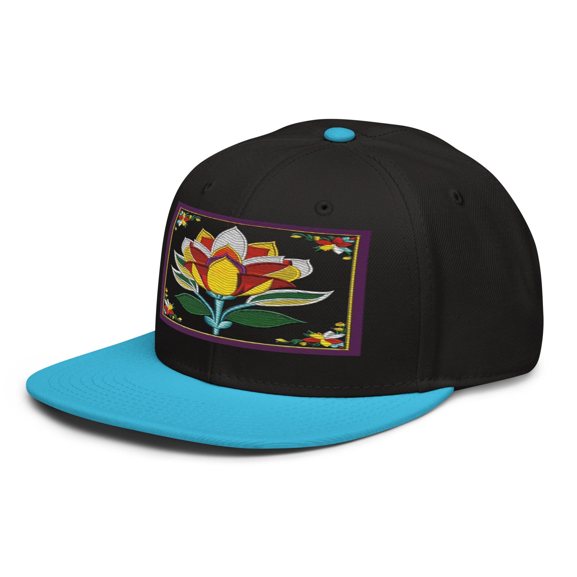 Flower Power: Stand Out with the Realistic Flower Altarpiece Snapback Hat - Dhalfashionistt