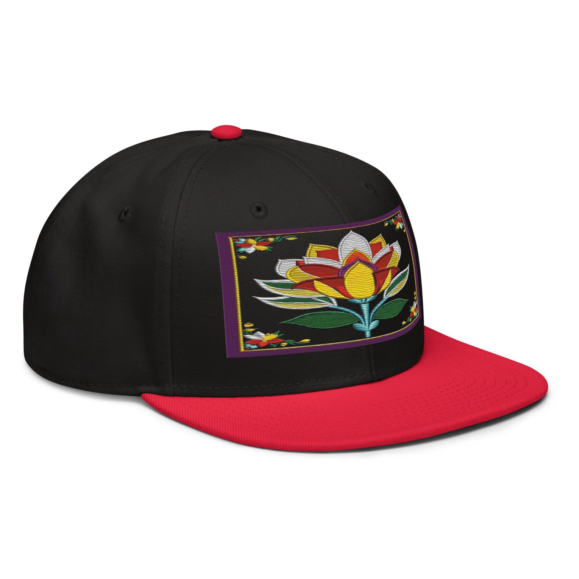 Flower Power: Stand Out with the Realistic Flower Altarpiece Snapback Hat - Dhalfashionistt