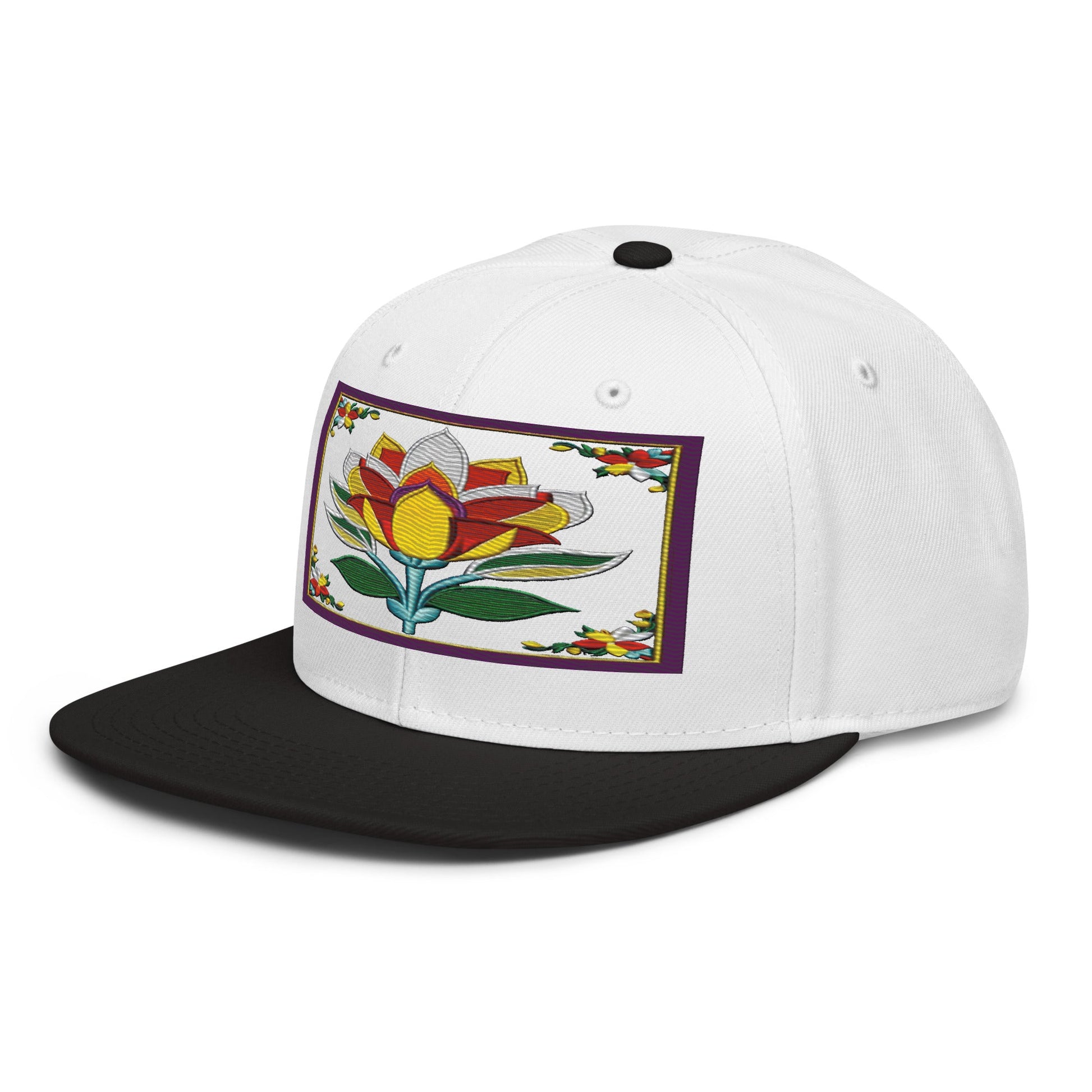 Flower Power: Stand Out with the Realistic Flower Altarpiece Snapback Hat - Dhalfashionistt