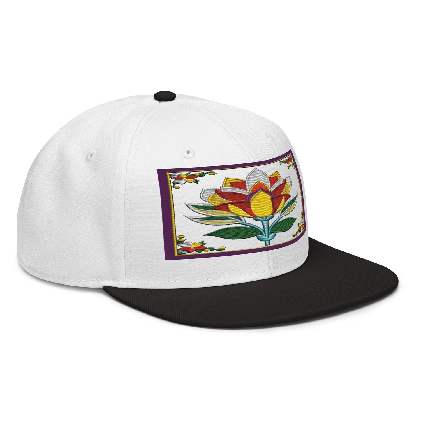 Flower Power: Stand Out with the Realistic Flower Altarpiece Snapback Hat - Dhalfashionistt