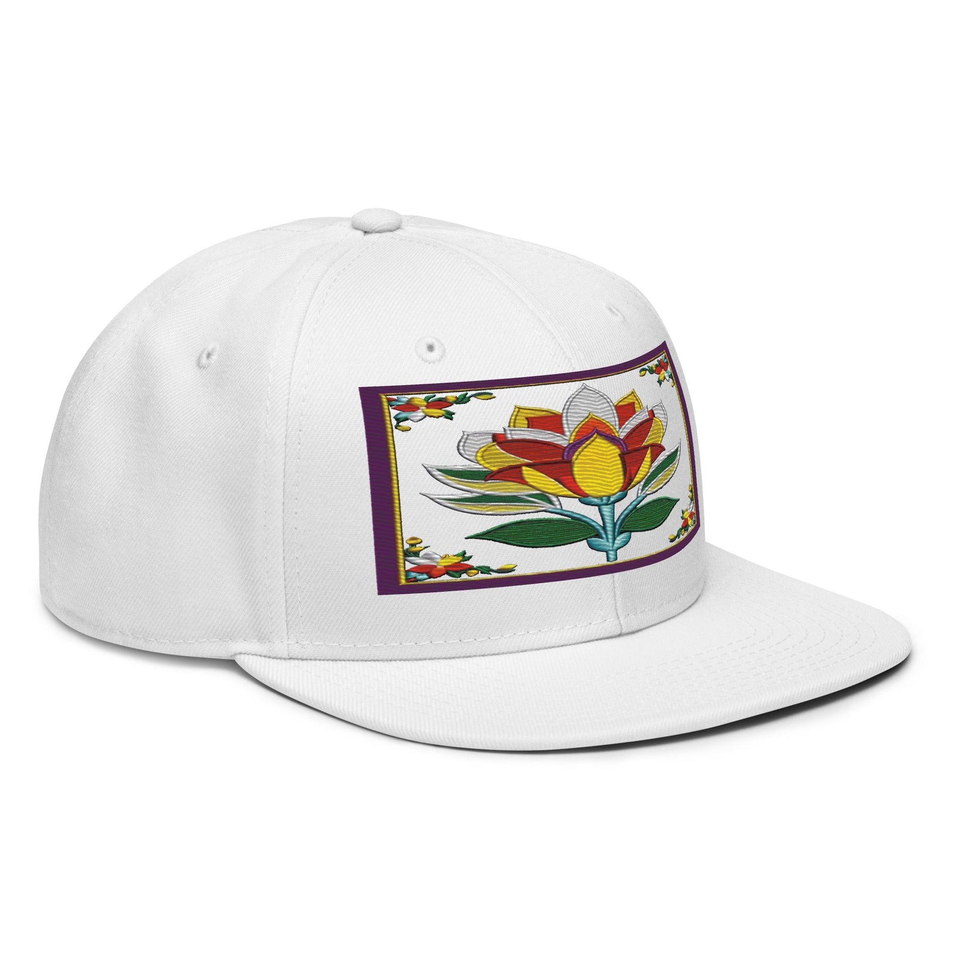 Flower Power: Stand Out with the Realistic Flower Altarpiece Snapback Hat - Dhalfashionistt