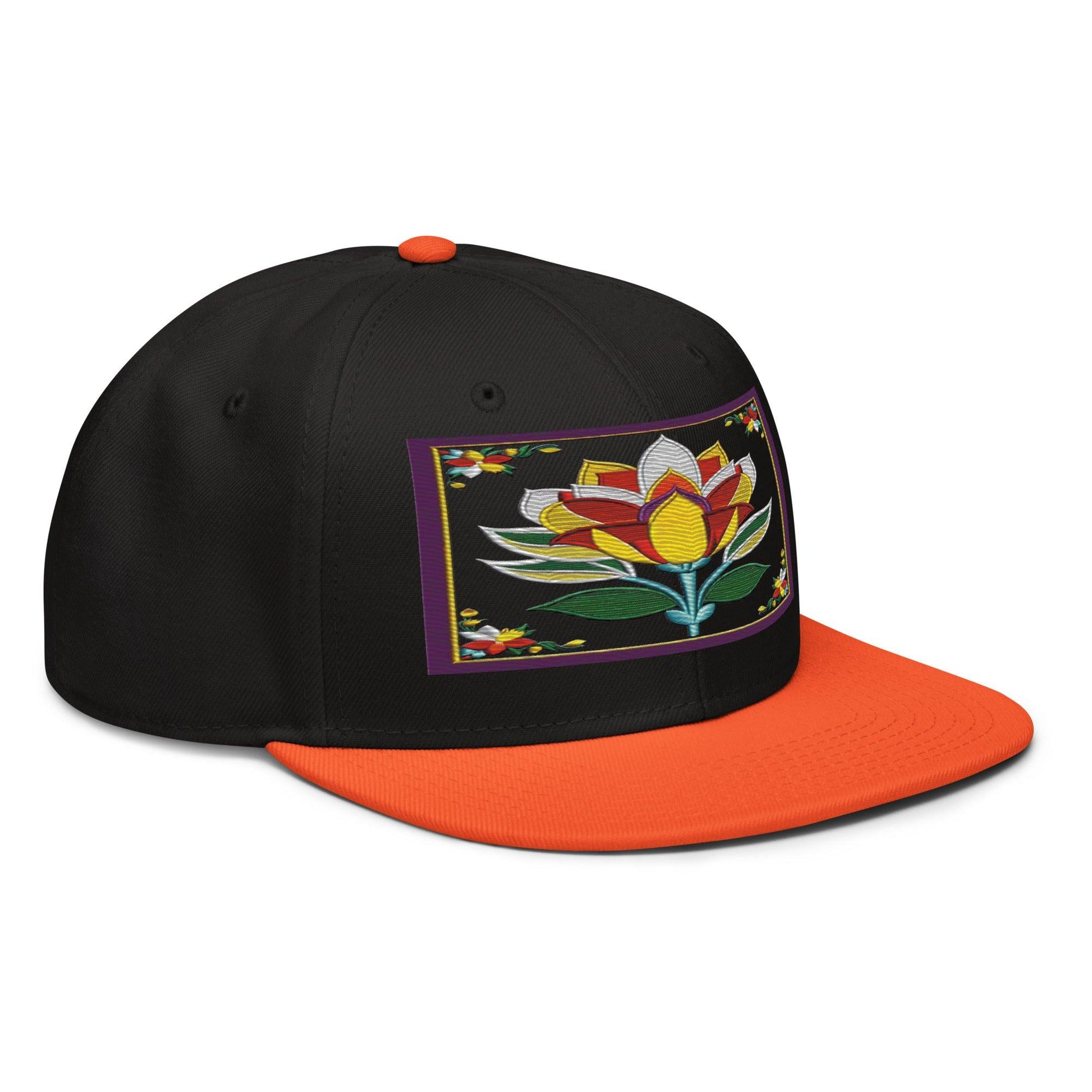 Flower Power: Stand Out with the Realistic Flower Altarpiece Snapback Hat - Dhalfashionistt