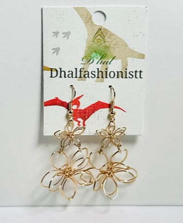 Gold Filigree Teardrop Earrings |Statement Party Jewelry - Dhalfashionistt