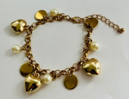 Gold Multi Charm Bracelet | Fashionable Party - Dhalfashionistt