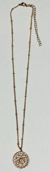 Gold Multi Diamond Necklace | Statement Pieces - Dhalfashionistt