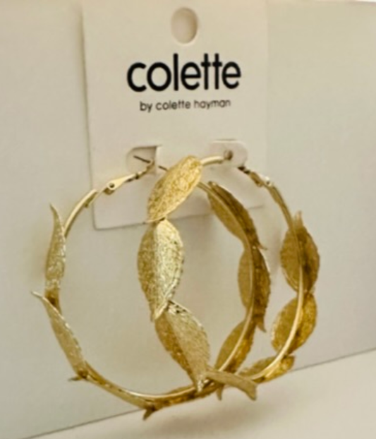 Gold Textured Big Hoop Earring | Fashionable Party Earrings - Dhalfashionistt