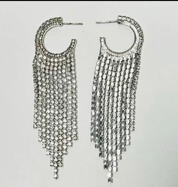 Handcrafted Tassel Earrings | Glamorous Sparkle | Statement Accessories - Dhalfashionistt