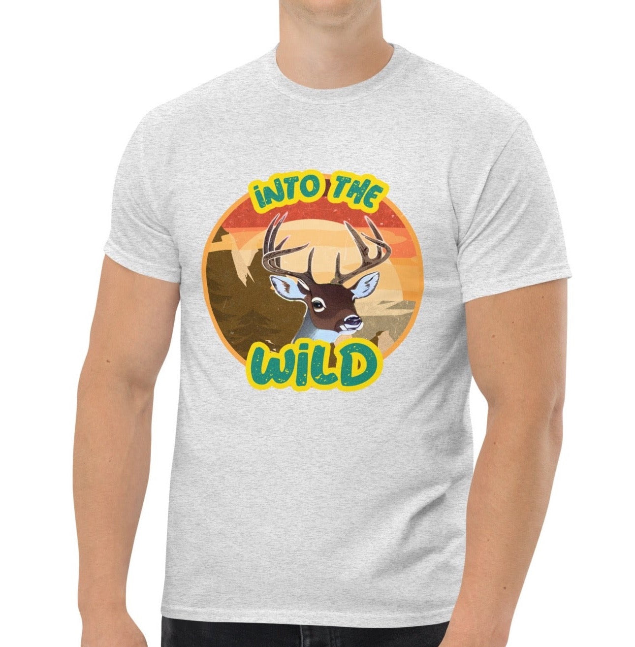 Dhalfashionistt Into the Wild Deer Lovers Shirt | National Park Graphic Tee 100% Cotton Shirt Camping Lovers Gift Comfort Colors Comfortable Fashion Deer Lovers Shirt Gift for Him Into the Wild Men's Classic Tee Men's Clothing National Park Graphic Tee Nature Escape Shirt Nature Inspired Shirt Nature Lovers Nature Quote Nature-Inspired Outdoor Adventure Oversize Shirt oversized shirt Trendy Streetwear Vacation Attire Wild Animal Shirt Free Text