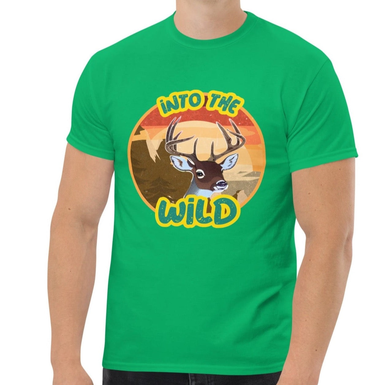 Dhalfashionistt Into the Wild Deer Lovers Shirt | National Park Graphic Tee 100% Cotton Shirt Camping Lovers Gift Comfort Colors Comfortable Fashion Deer Lovers Shirt Gift for Him Into the Wild Men's Classic Tee Men's Clothing National Park Graphic Tee Nature Escape Shirt Nature Inspired Shirt Nature Lovers Nature Quote Nature-Inspired Outdoor Adventure Oversize Shirt oversized shirt Trendy Streetwear Vacation Attire Wild Animal Shirt Free Text