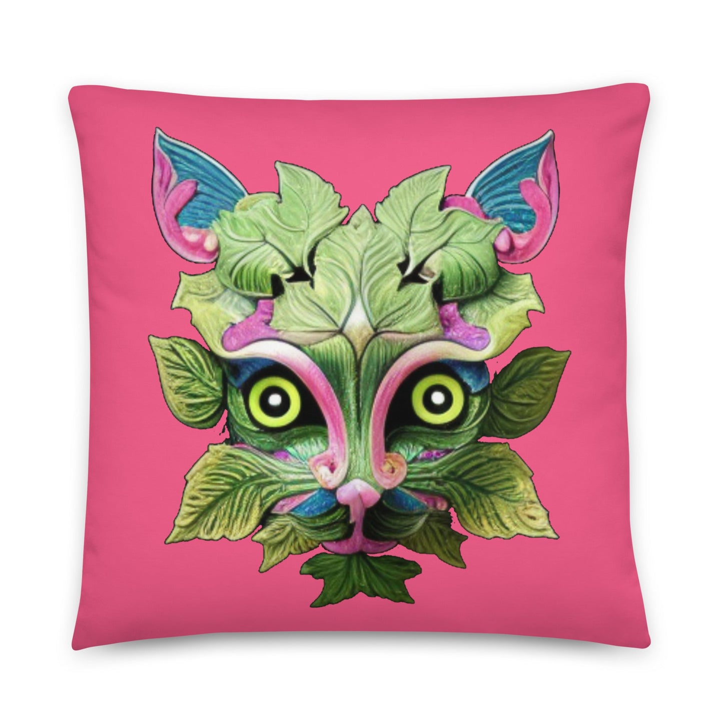 Magic Ornate Decorative Green Cat Pillow | Elegant Living Spaces - Dhalfashionistt