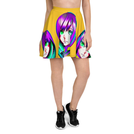 Manga Lovers Gift | Japanese Art Gift for Her | Sensual Manga Skater Skirt - Dhalfashionistt