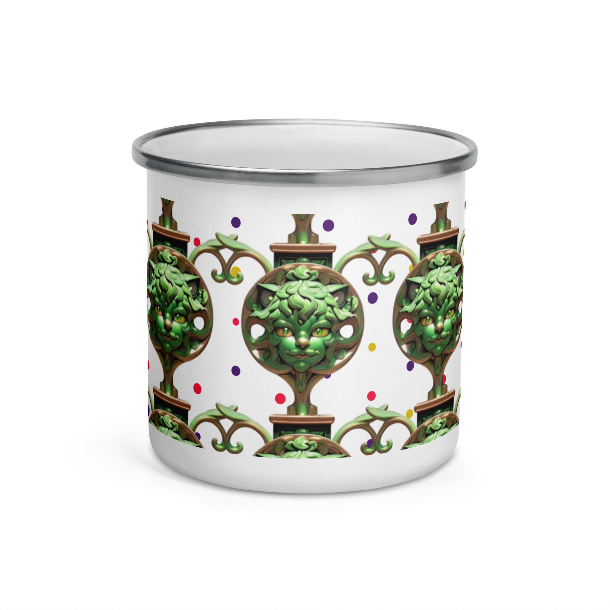 Dhalfashionistt Masterpiece Ornate Decorative  Man Enamel | Mug unique Camper Mug | Home & Office Accesories Bag attachment mug Beverage mug Camper mug Camping mug Camping trip essentials Durable mug Durable Outdoor Mug Enamel mug Hiking essentials Hiking mug Home accessories Hot meal mug Lightweight mug Multifunctional mug Office accessories Online store Ornate Decorative  Men Shopify USA. unique gift Unique mug Unique Novelty Gift Free Text