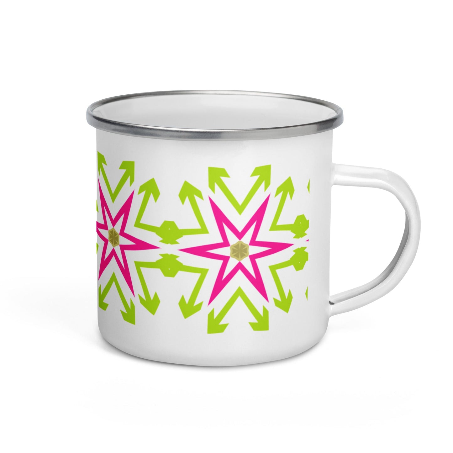 Modern Geometric Star Design Camp Mug | Home & Office Accessory | Unique Desi - Dhalfashionistt