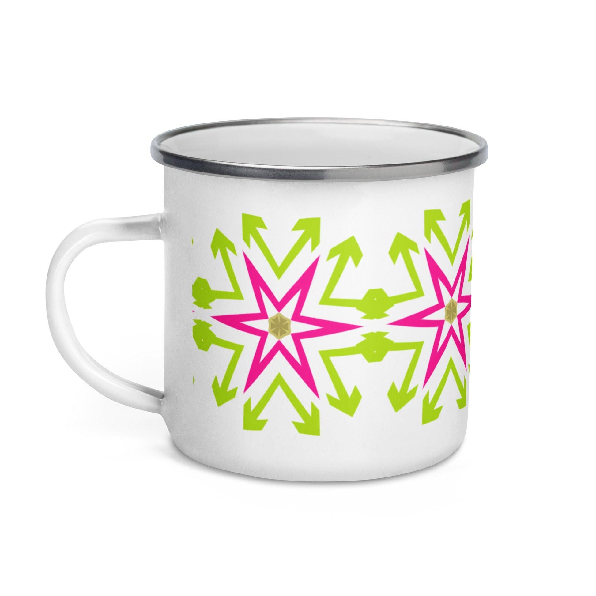 Modern Geometric Star Design Camp Mug | Home & Office Accessory | Unique Desi - Dhalfashionistt