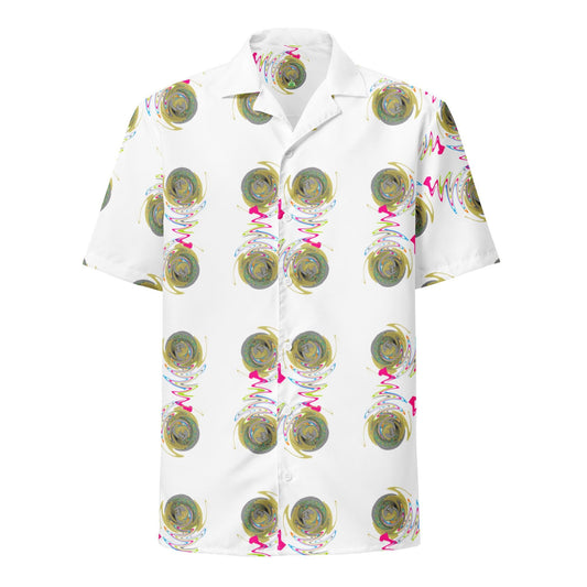 Modern Geometric Unisex Button Shirt | Artistic Print Shirt | Unique Design - Dhalfashionistt