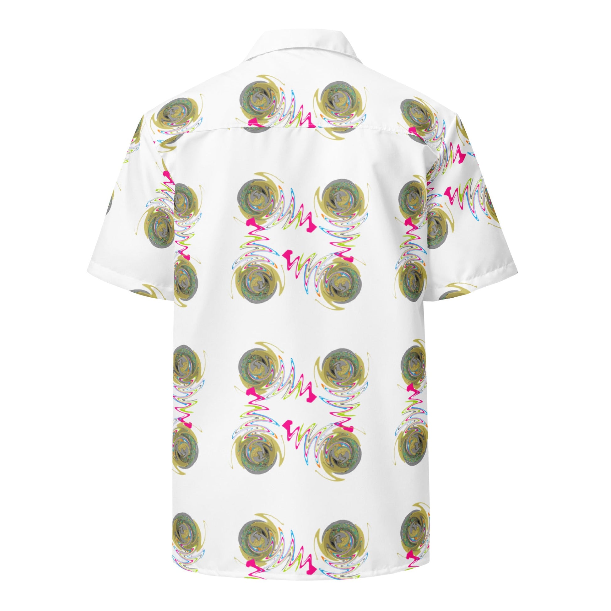 Modern Geometric Unisex Button Shirt | Artistic Print Shirt | Unique Design - Dhalfashionistt