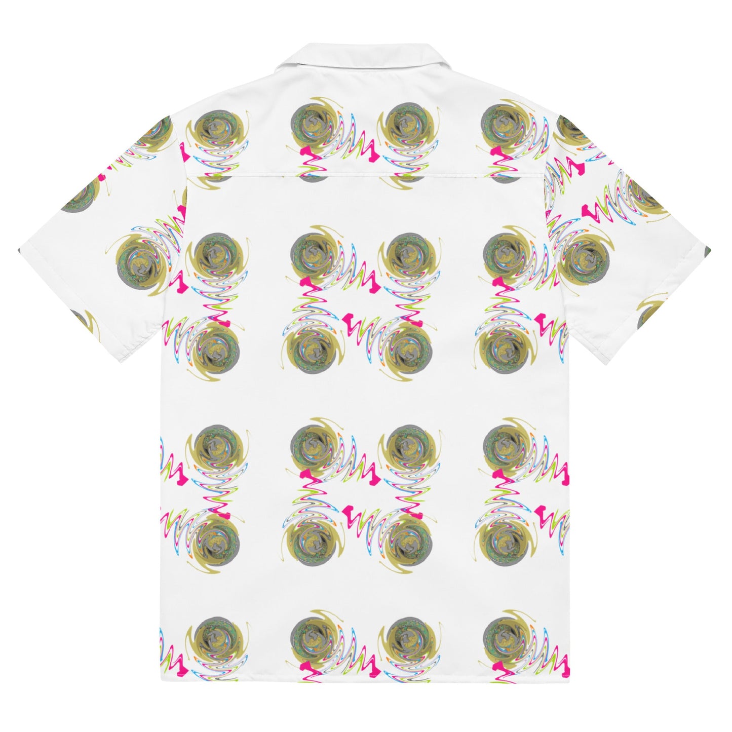 Modern Geometric Unisex Button Shirt | Artistic Print Shirt | Unique Design - Dhalfashionistt