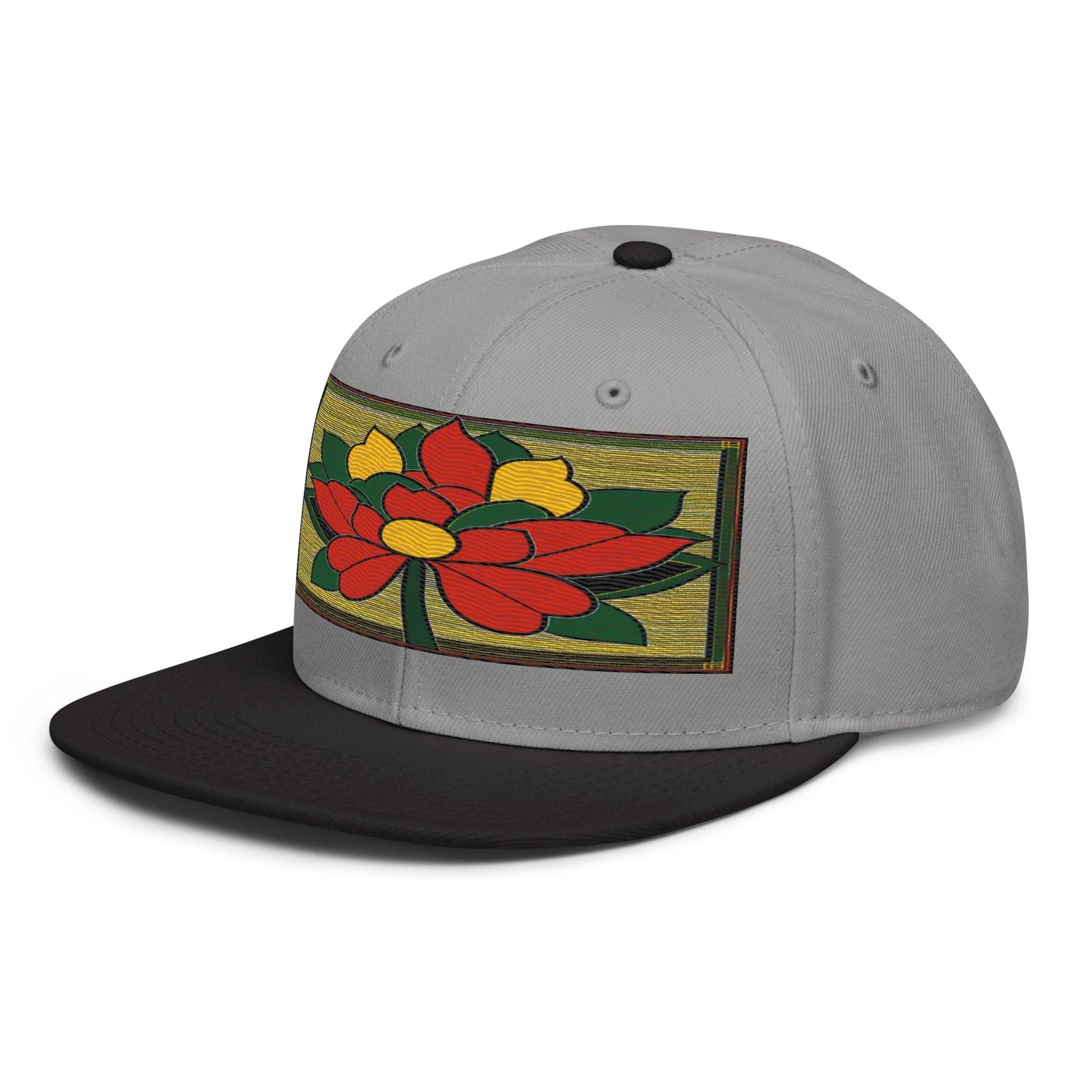 Nature-inspired Fashion: Realistic Flower Altarpiece Snapback Hat for Outdoor Enthusiasts - Dhalfashionistt