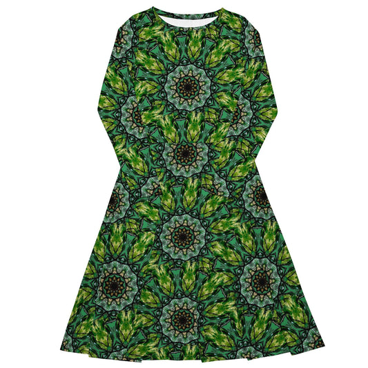 Nature-Inspired Mandala Flowers Dress | Nature Quotes | Oversized Dress - Dhalfashionistt